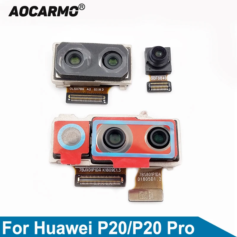 Aocarmo For Huawei P20 For Huawei P20 Pro Front Facing Small Camera + Back Rear Camera Module Big Camera Flex Cable