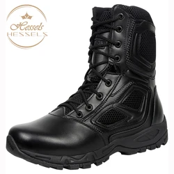 Zapatos de escalada de montaña al aire libre para hombre, botas antideslizantes resistentes al desgaste, talla grande, Botas de senderismo, botas tácticas militares con suela de goma