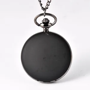 Карманные часы 8826, большие, черные, матовые, светильник