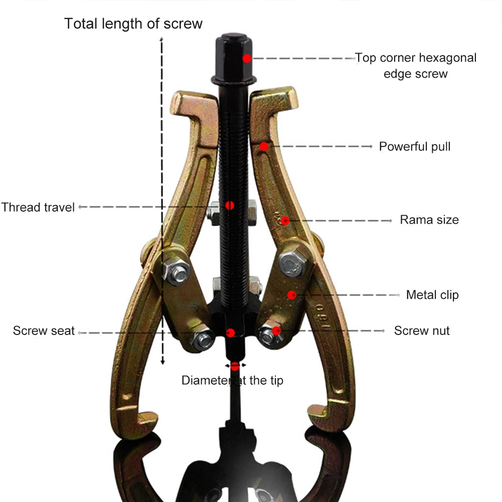 3 cal/4 cal/6 cal 3 szczęki ściągacz do łożysk sprzęt/Hub wielofunkcyjny zestaw ściągacz odwracalne koło zamachowe koło pasowe usuwania Extractor