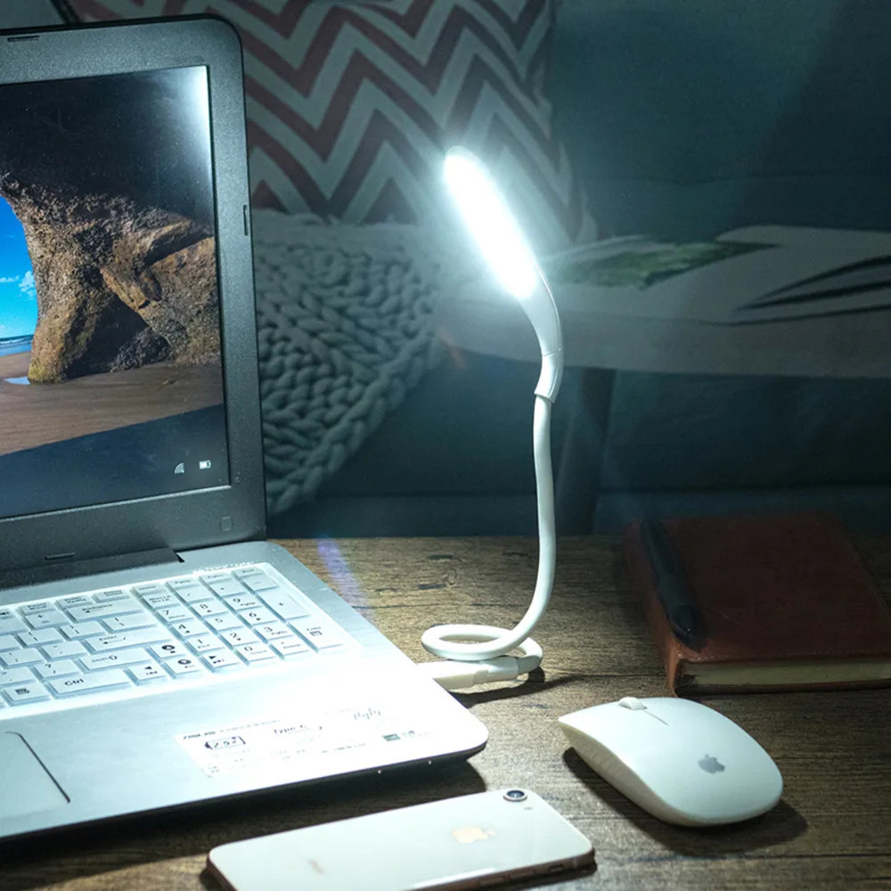 USB Reading Lamp, USB LED Light, 3 Brightness Touch Dimmable with Flexible Gooseneck, Portable Table Lamp for Laptop Notebook