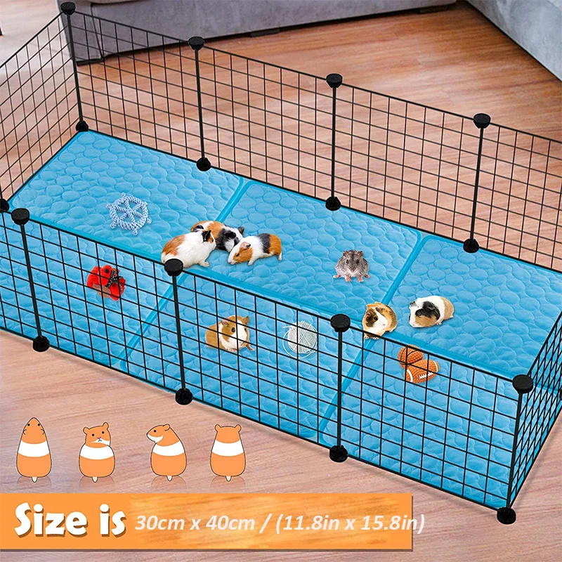 Guinea Pig Cage Liners Summer Small Animal Cooling Mat Breathable Hamster Pee Pad for Rabbit Cage Chinchilla Hedgehogs Pet Item