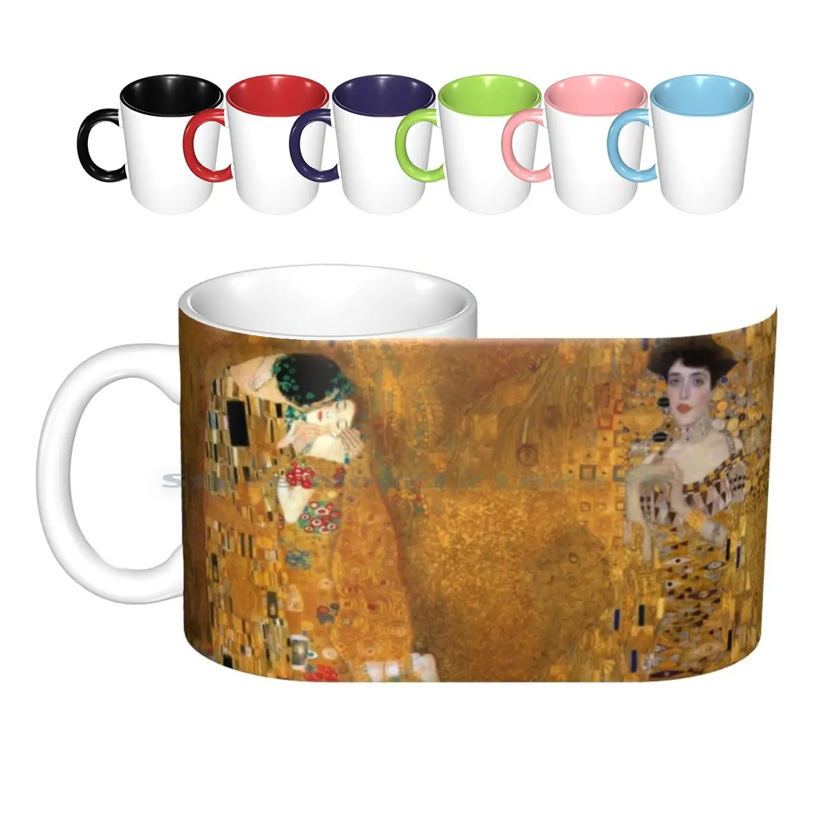 

Klimt - Woman In Gold - The Kiss Ceramic Mugs Coffee Cups Milk Tea Mug Klimt Gustav Womens Gold Kiss Klimpt Creative Trending