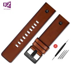 High Quality Retro Italian genuine Leather watchband for Diesel watches band DZ4343 DZ7291 DZ4283 watch strap 22mm 24mm 26mm