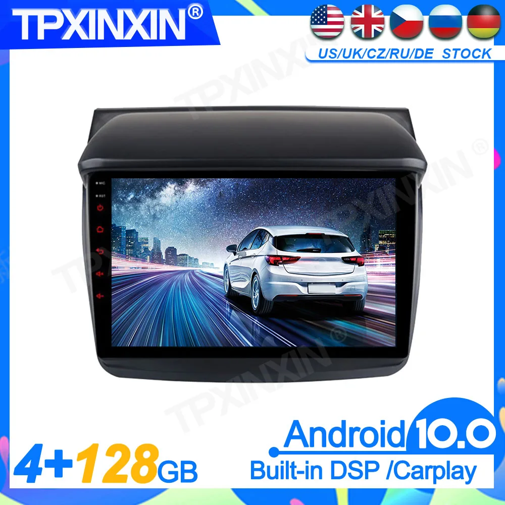 4+128G Android For Mitsubishi L200 Trion 2007-2014 Car Player Stereo GPS Navigation Multimedia Auto Radio Headunit Tape Recorder