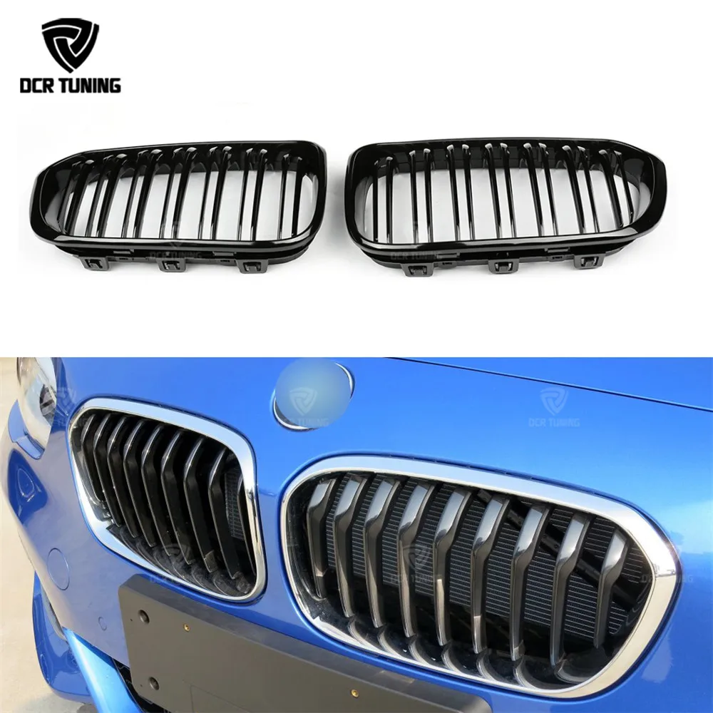 Dual Slats Font grille For BMW 1 Series F20 F21 116i 118i 125i M135i 2015 - UP Plastic Front Grille M Look