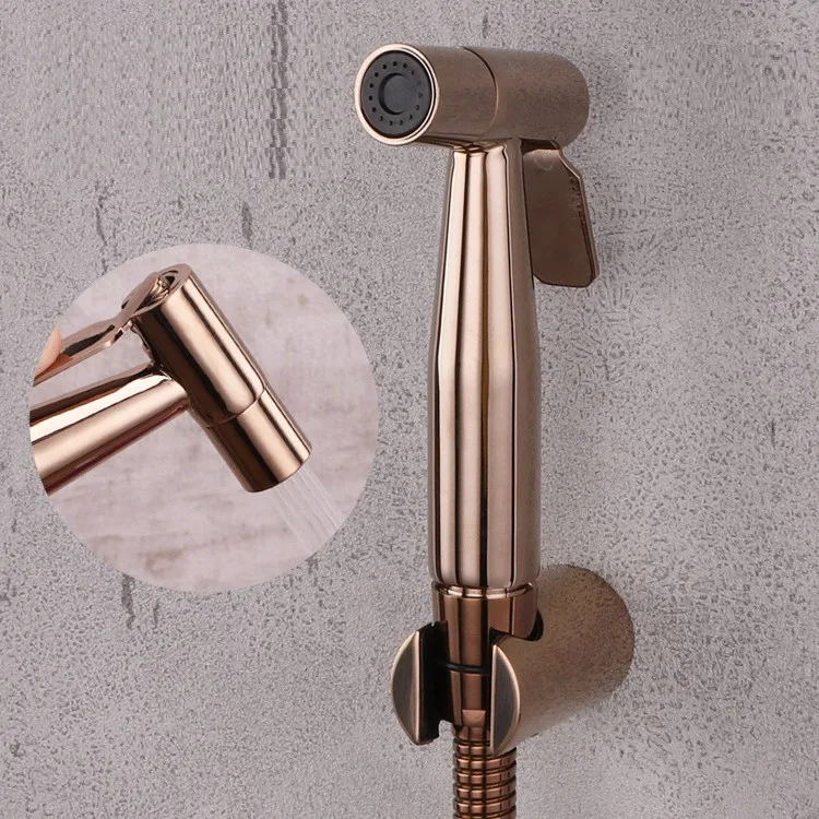 MTTUZK single cold rose gold bidet spray Toilet Bathroom Handheld Diaper Sprayer Shower Set Shattaf Bidet Sprayer faucet