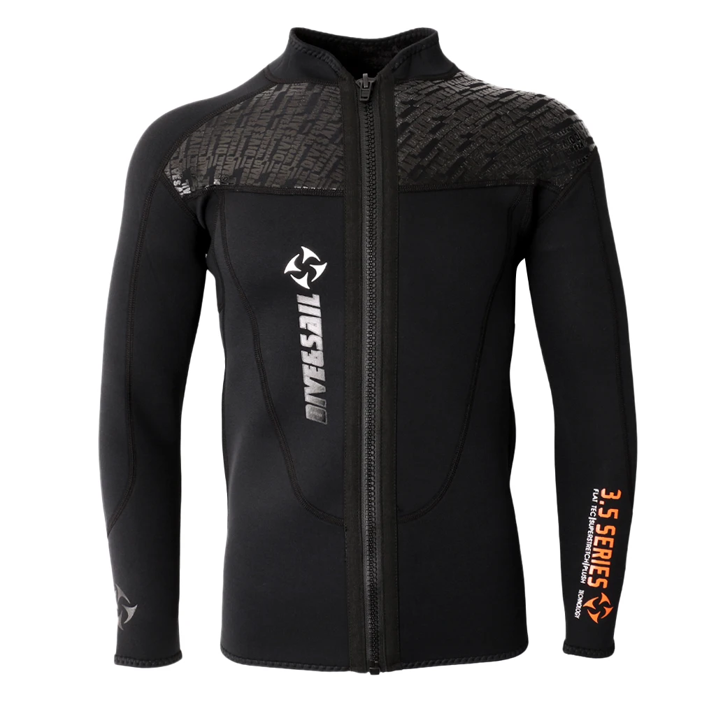 

Adult's 3mm Wetsuit Jacket Long Sleeve Neoprene Surfing Swimming Top Rash Guard for Men Various Sizes