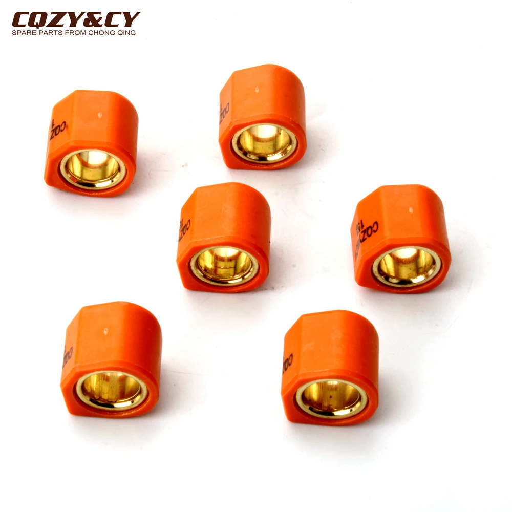 6Pc Racing Roller Set Gewicht 20X17Mm 9G 11G 13G 15G Voor Aprilia leonardo 125 150 Scarabeo Mot Rotax 200 Scooter