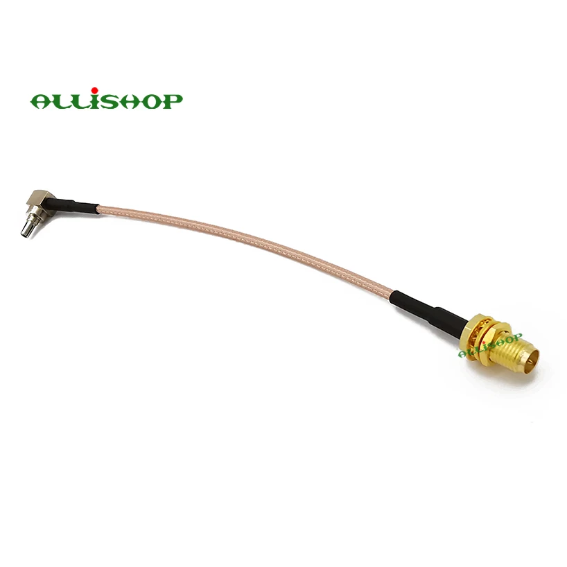 ALLiSHOP 0-6GHz RP sma female brooches plug connector to crc9 adapter pigtail RG316 cable For HUAWEI PCI wifi router 3G Modem