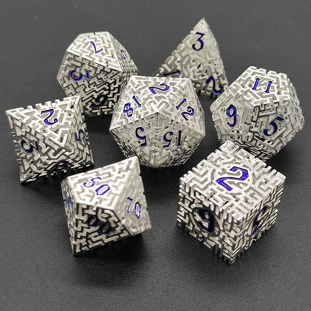 DND Dice Set Board Games Metal Hollow Dungeons Dragons TRPG Polyhedral D20 Table Game Accesories D&D Cthulhu Mechanical Dice