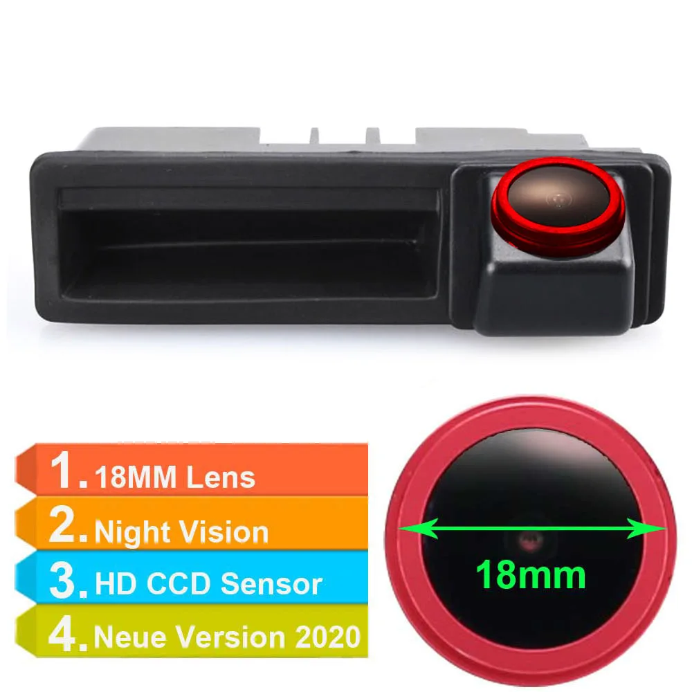 

HD 1280*720 Pixels 1000TV line car rear view back up trunk handle reverse parking camera for Audi A6L Q7 A3 A4 A6 A8 A5 S4 S6 S3