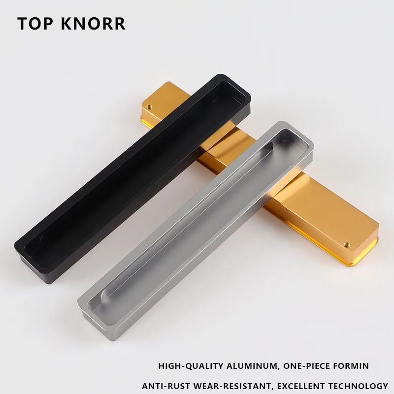 TOPKNORR Invisible Handle Recessed Slotted Cabinet Door Handle Modern Minimalist Cabinet Drawer Sliding Door Hidden Handle