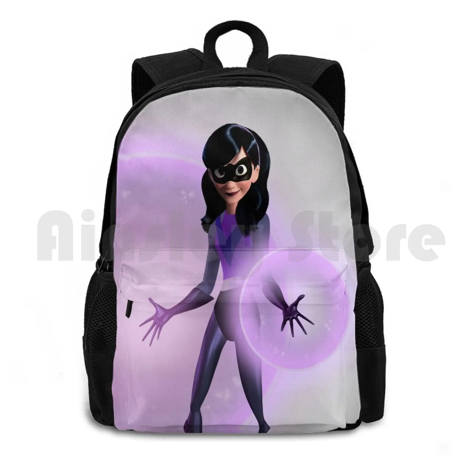 

Ultraviolet Outdoor Hiking Backpack Waterproof Camping Travel Superhero Super Superpowers Powers Superpower Girls Violet