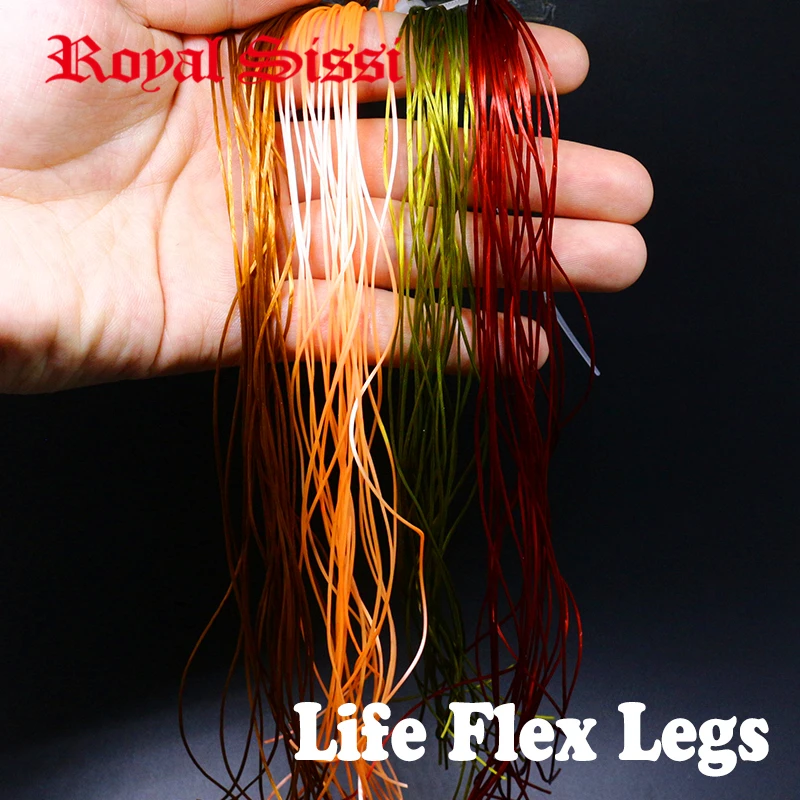 New 5packs set Fly Tying Spandex Rubber Legs LIFE FLEX Floss oval-shape shiny spandex fly tying materials for crazy wiggle legs