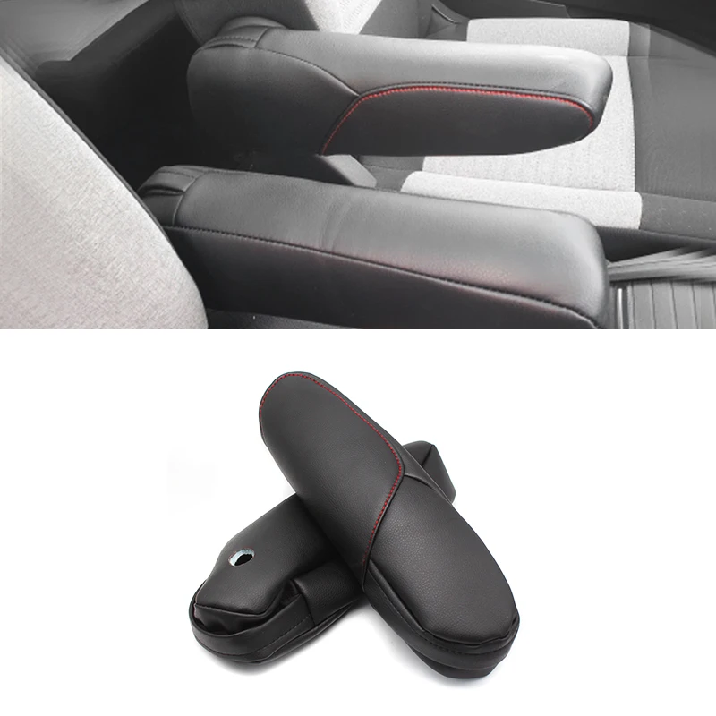 For Honda CRV 2007 2008 2009 PU Leather with Sponge Driver & Passenger Side Seat Armrest Handle Cover Protection Trim