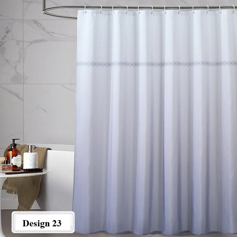 Polyester Waterproof Shower Curtain Color Gradient Bath Shower Cover Eco-Friendly Stocked Thicken Household Ikhethini Lokuhlamba