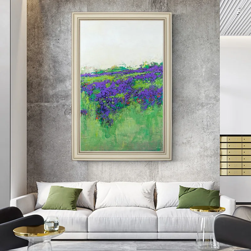 

American Flowers hand-painted Oil Painting Decorative Entrance Hallway Vertical Version Of The Nordic Minimalist Paintings Abstr