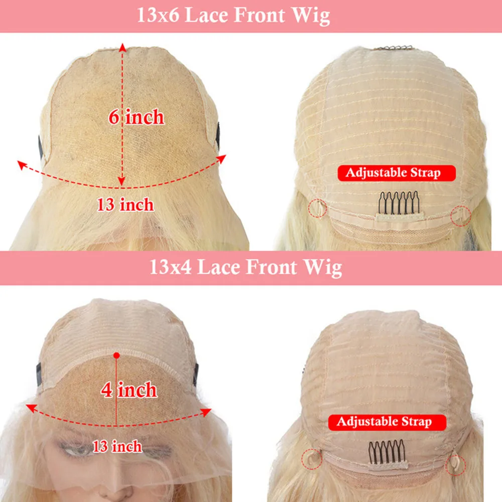 Perruque Lace Front Wig naturelle brésilienne lisse, rouge, 13x4, 13x6, avec frange, pour femmes