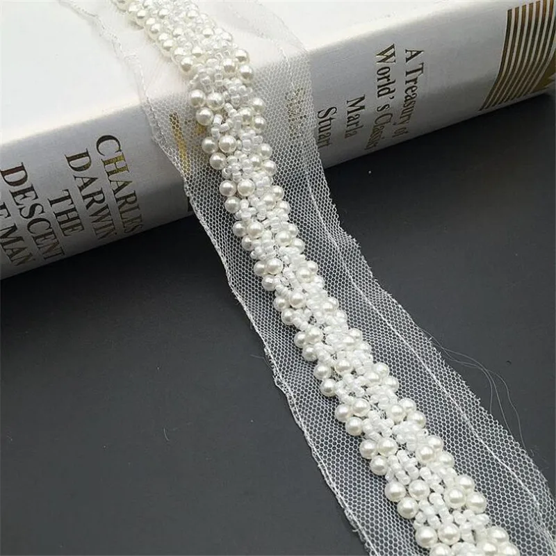 1yard DIY Rhinestone lace Milk silk bar code lace spot white black water soluble lace embroidery lace underwear dress wedding