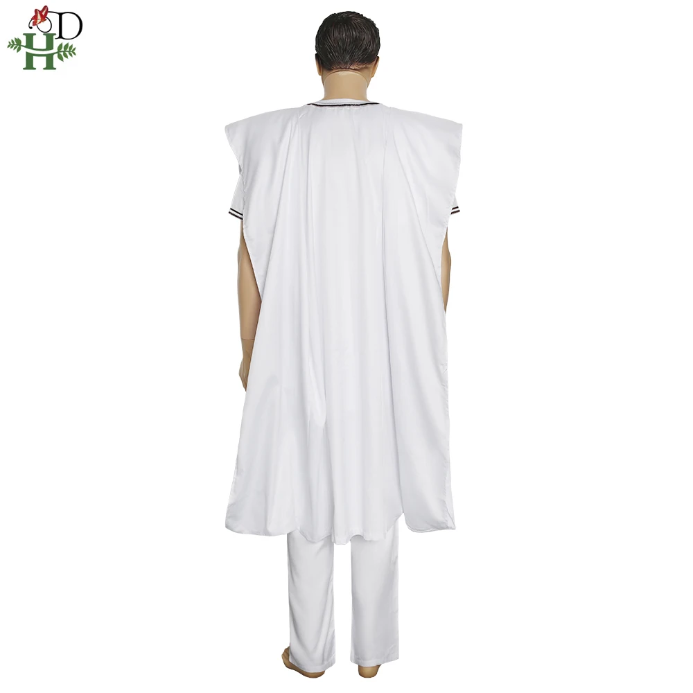 H & D 2022 africano Boubou uomo Agbada 3 pezzi Set Dashiki camicia da uomo pantaloni abito abiti ricamati top da sposa pantaloni abito PH3058