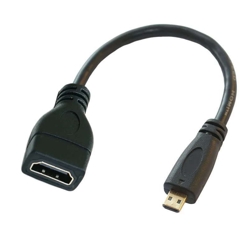 15cm D Type Micro HD-compatible Male to A Female  Adapter Cable Convertor 1080P for Camera Laptop PC