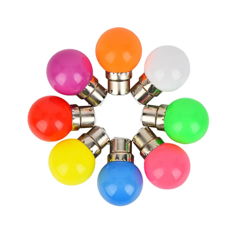 10PCS LED Blubs 1W 2W 3W 5W E27 B22 Indoors Red Blue Green White  Warm RGB Colorful Light Bulb Lamp Decorate Home Christmas