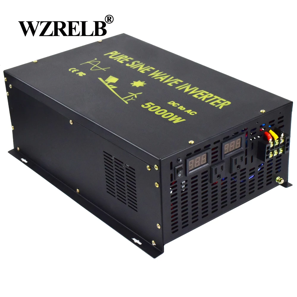 

Peak 5000W Pure Sine Wave Solar Inverter 10000W 24V 230V 12V/48V DC to 110V/120V/220V AC Solar Panel Inverter Voltage Regulator