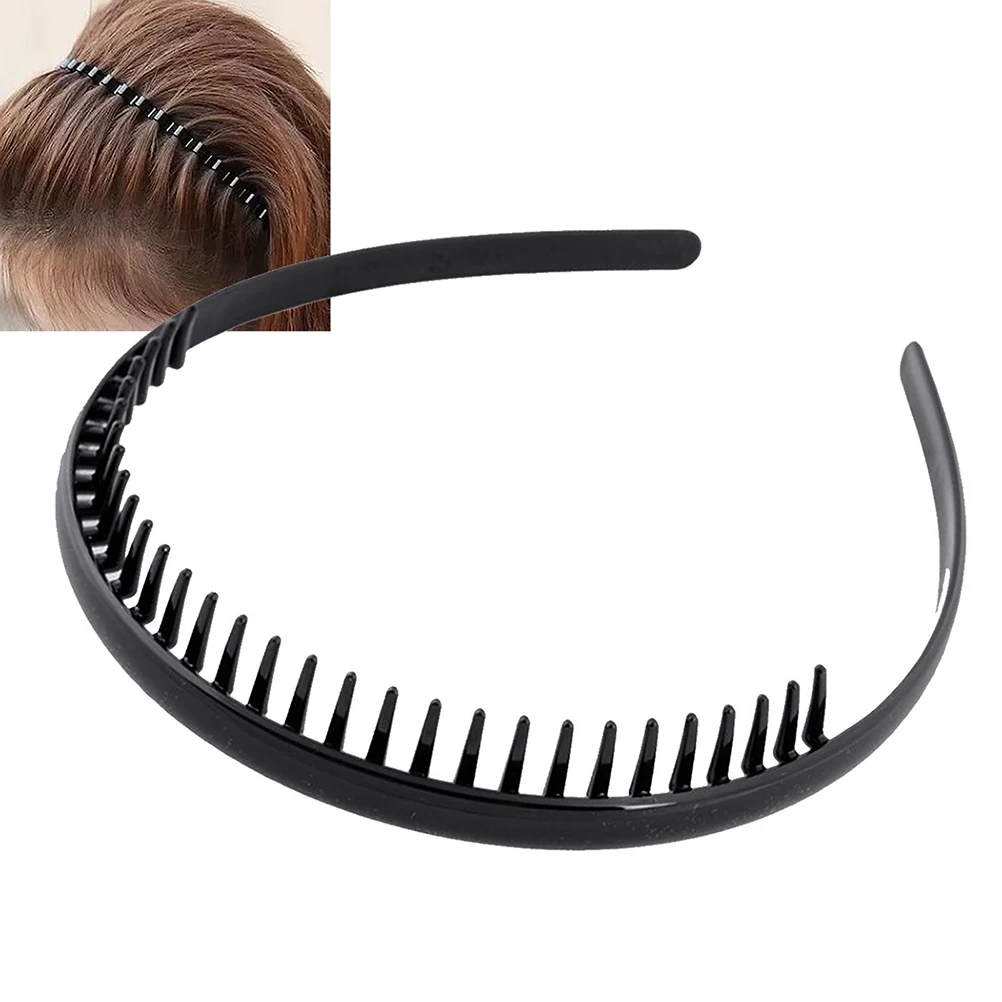 1 Pc Fashion Mens Women Unisex Black Wavy Hair Head Hoop Band Sport Headband Hairband Hair Accessories