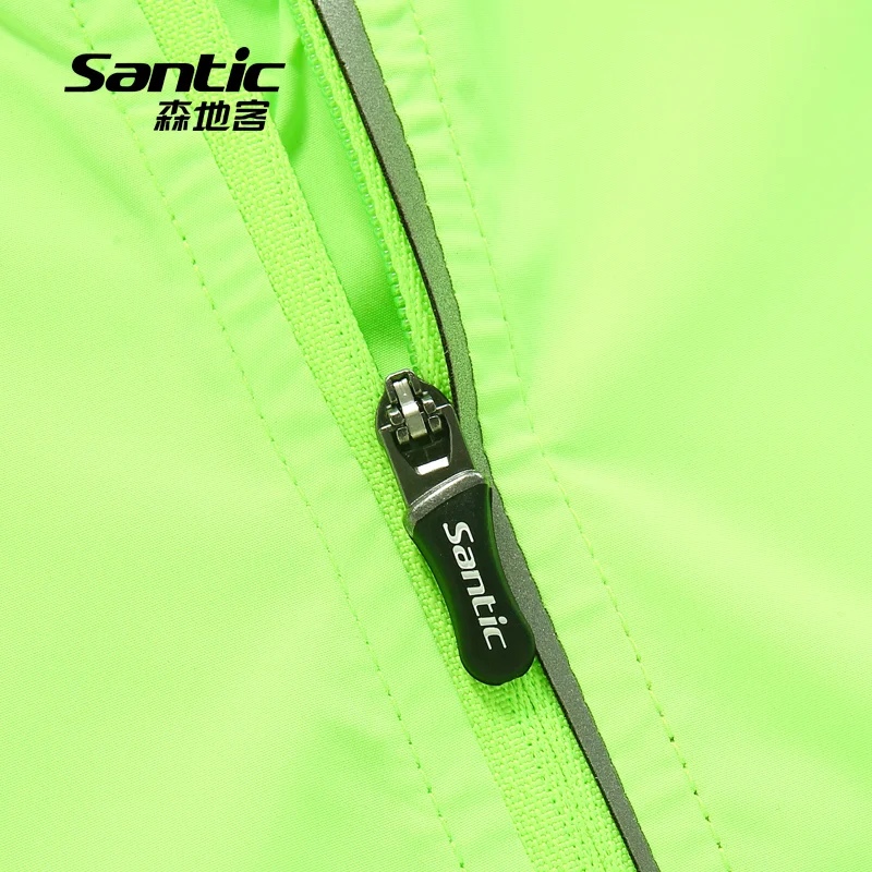 Santic Cycling Windbreaker Men\'s Long Sleeve Windproof MTB Road Riding Clothing Anti-UV Quick-Dry Water Resistant Bicycle Jacket