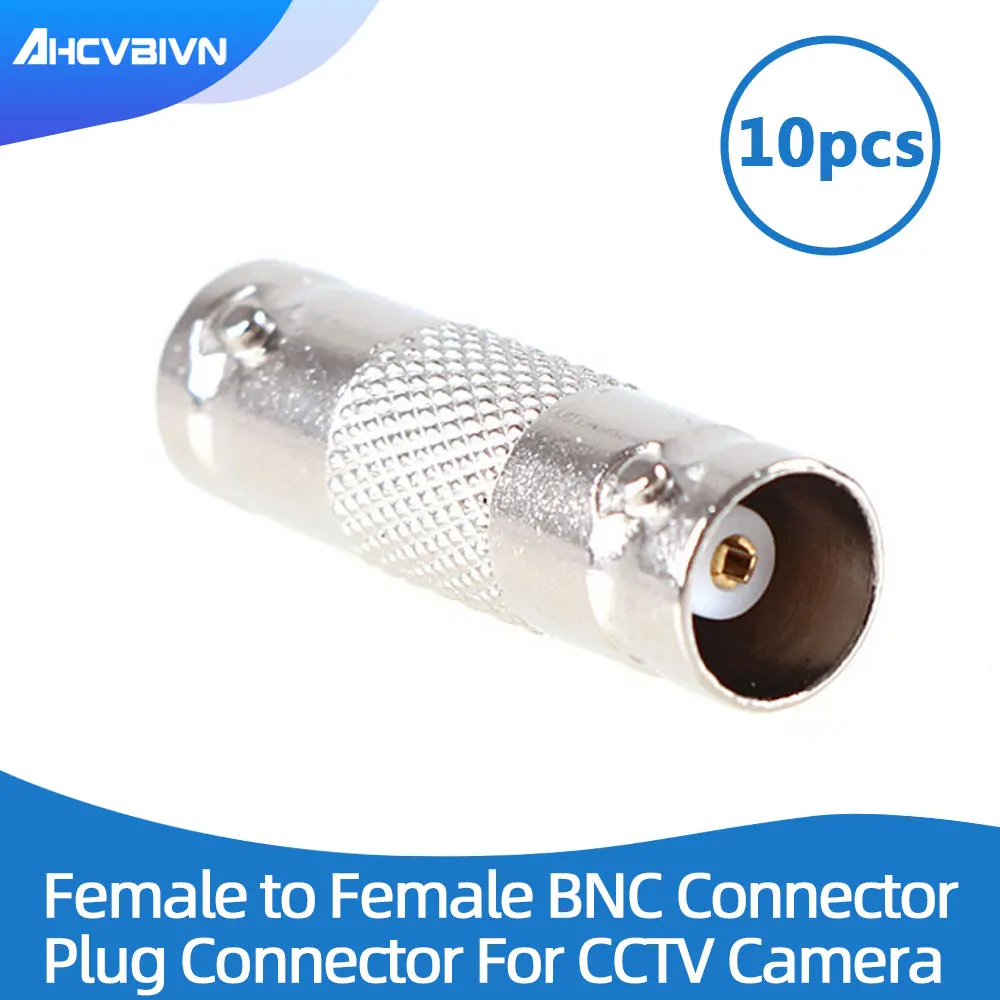 10pcs BNC Female to Female Inline Coupler Coax BNC Connector Extender for CCTV Camera Security Video Surveillance System