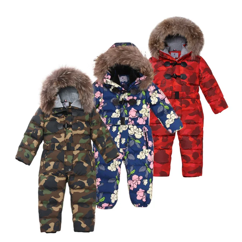 

-30 degree winter clothes kids girls jackets Camouflage Coats Children Girls snowsuit thicken children's jacket boys outerwear