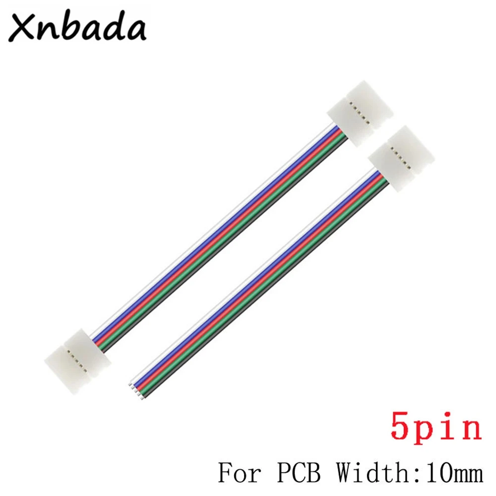 Ws2812b ws2811 5050 rgb led strip single/double end solderless capa conector 8mm/10mm /2pin /3pin /4pin/5pin