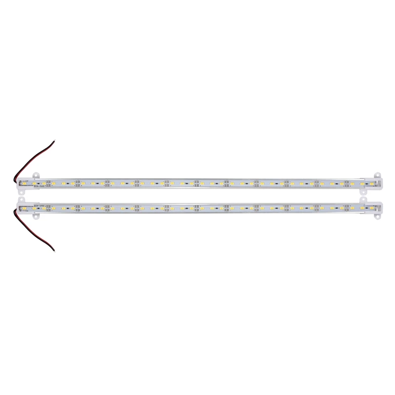 

2x 50CM 12V 36 LED 5630 SMD Hard Strip Light Aluminum Shell With End Cap Warm White