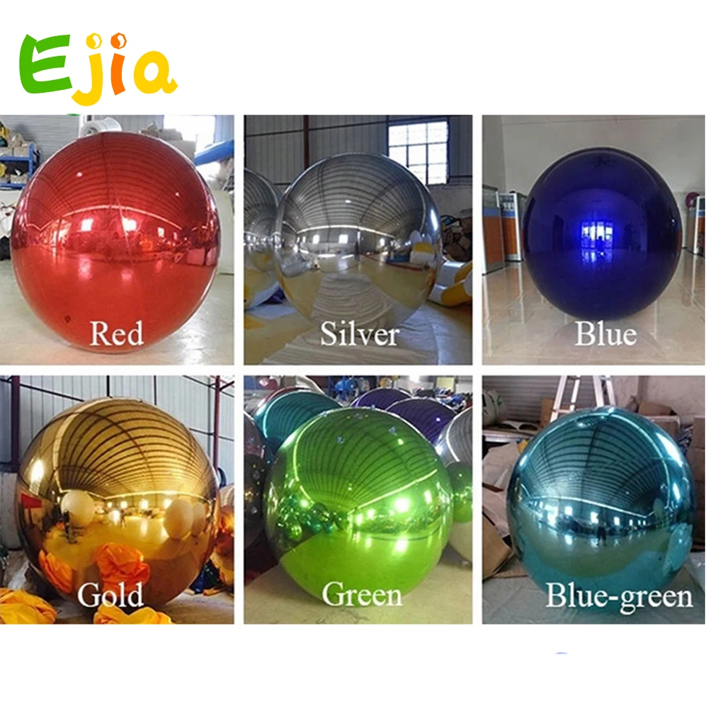 1/2m Giant Event Decoration PVC Floating Sphere Mirror Balloon Disco Shinny Inflatable Mirror Ball For  Home Party Decoration