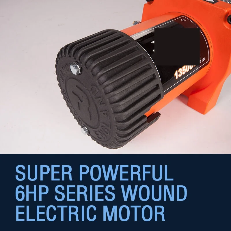 Freeshipping Winchรถ12V 13500lbไฟฟ้าWinch Heavy Duty ATV Trailerไนลอนแรงดึงสูงเชือกสายชุดรีโมทคอนโทรล