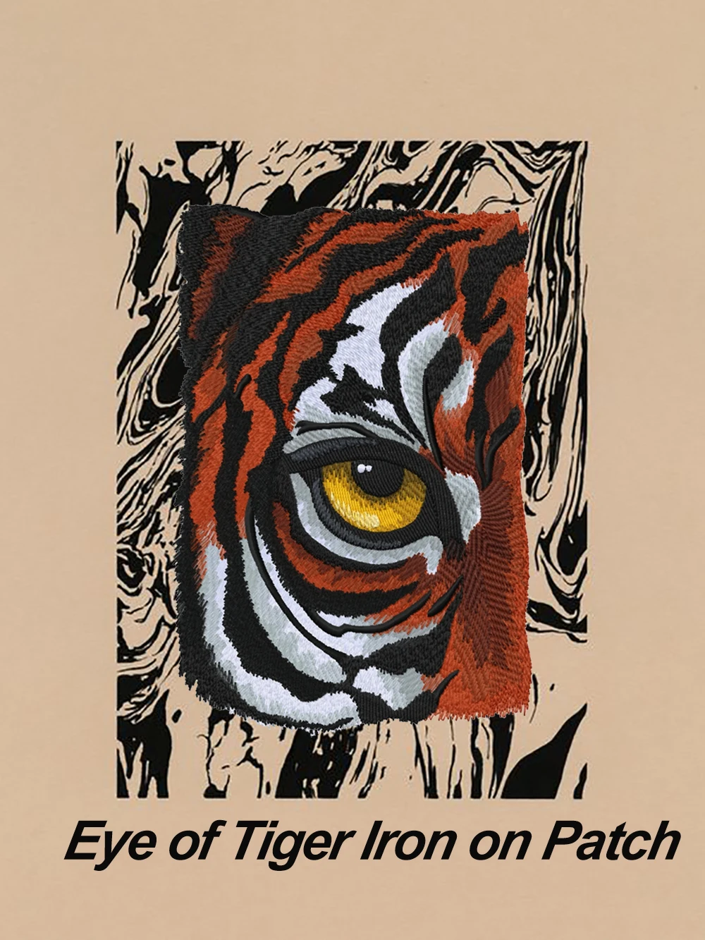 Eye of Tiger Embroidery Patches Iron on for Clothing Punk Clothes Wholesale Applique for Jackets