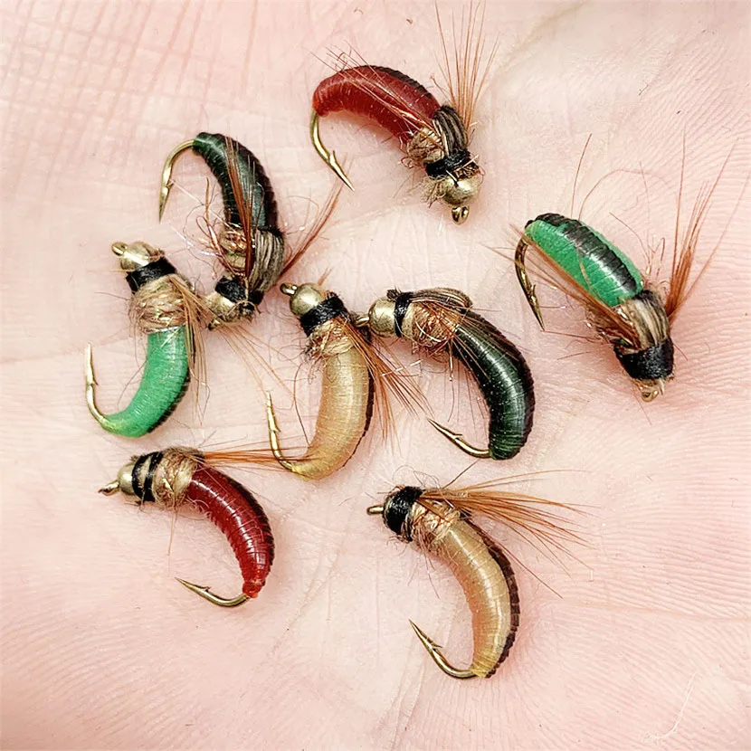 

4 Styles Fly Fishing Lure Nymph Trout Dry / Wet Flies Nymphs Artificial Bait