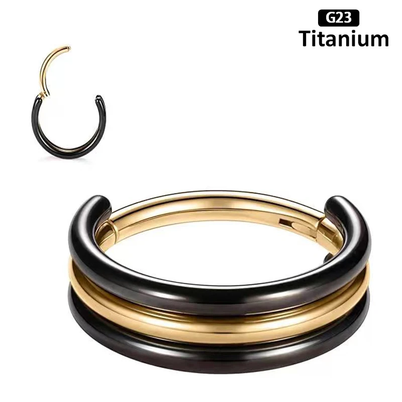 1PC Nose Piercing whole F136 Titanium Piercing Nose Septum Clicker 16G Piercing Earrings Nose rings Helix Piercing Body Jewelry