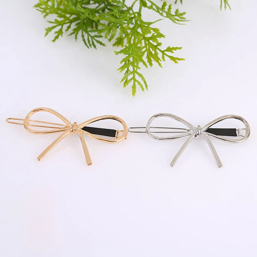 1pcs grampos de cabelo de metal moda grampos de cabelo arco nó cabelo meninas mulheres grampos de cabelo barrettes estilo para meninas