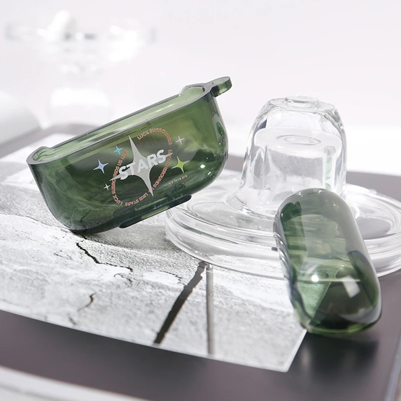 Simpatico cartone animato stella verde custodia per Apple Airpods 2 1 Cover Art pittura custodia per auricolare trasparente per airpod Pro scatola per cuffie