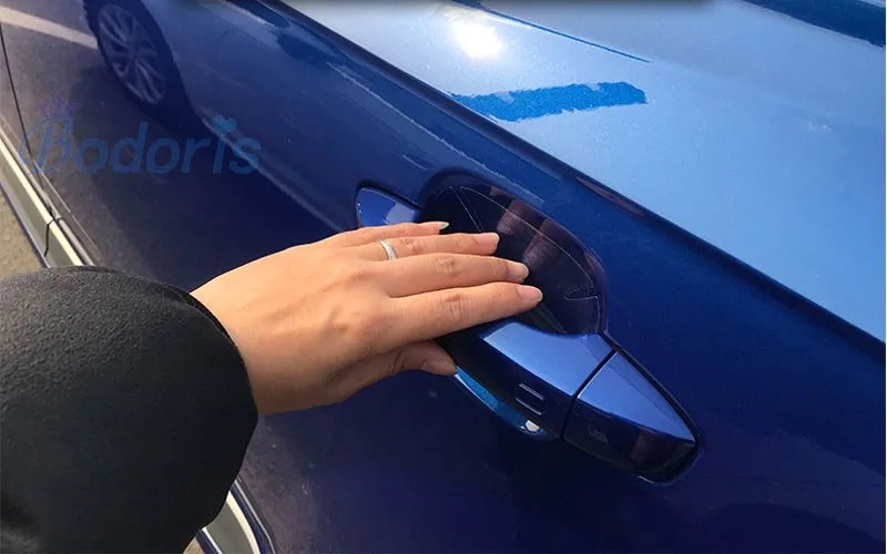 アクセサリー用メルセデスベンツ cla gla gl gle クラス W176 X156 C117 X117 pvc ドアハンドルボウルグラブプロテクターフィルムアンチクラッシュ