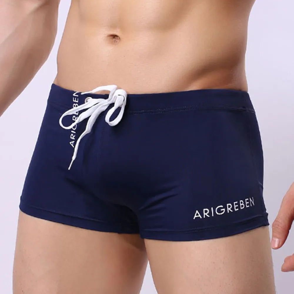 Men\'s Boxer Briefs Sexy Panties Fashion Tether Underpants Hot Spring Shorts Male Quick Dry Boxer Swimming Shorts