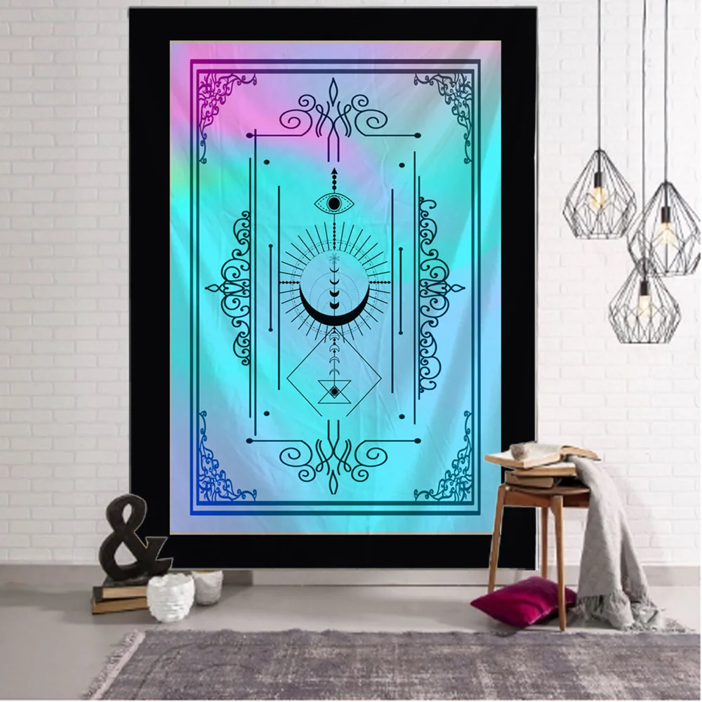 Simple divination magic tapestry print large wall mounted cheap hippie tapestry bohemian wall mandala wall art decoration