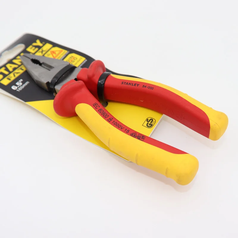 Stanley 1-pcs Professional VDE 1000V Combination Pliers Insulated Combined Wire Pliers Insulation Tools For Electrician FatMax