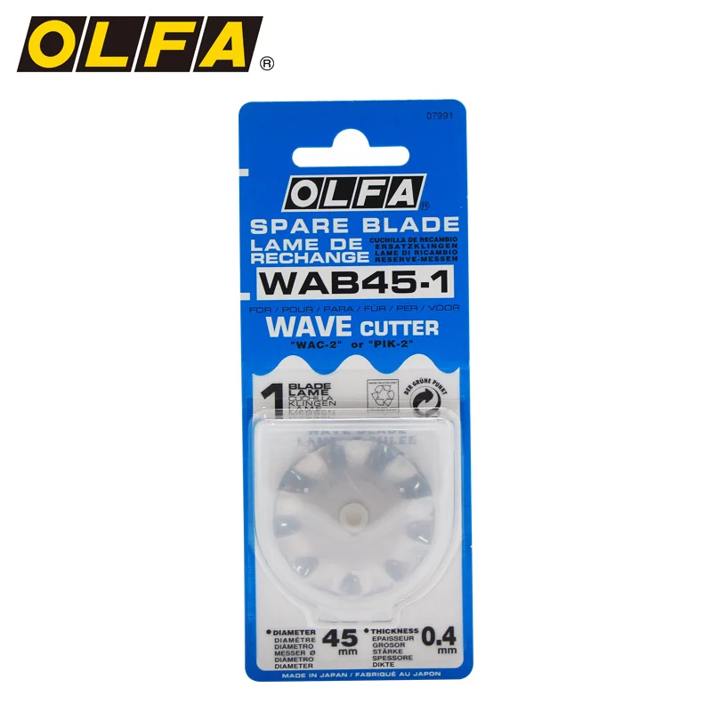 

OLFA hob 45mm wave round blade stainless steel serrated blade OLFA WAB45-1