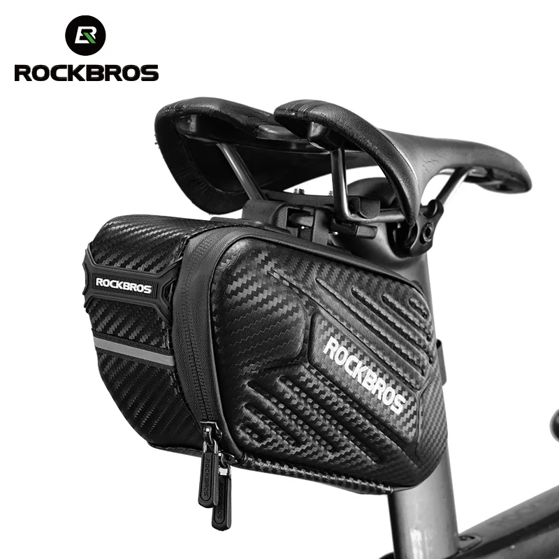 

ROCKBROS Bicycle Bag Hard Shell MTB Road Bike Tail Bag Seatpost Saddle Rear Bag Waterproof Cycling Bags Panniers Accessories