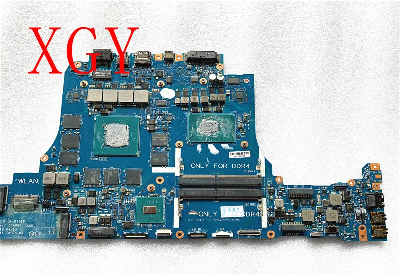 

FOR DELL 15 R3 17 R4 Laptop motherboard CN-0D51CG 0D51CG D51CG LA-D751P com SR32Q i7-7700HQ GTX1070 N17E-G2-A1 100% Teste OK