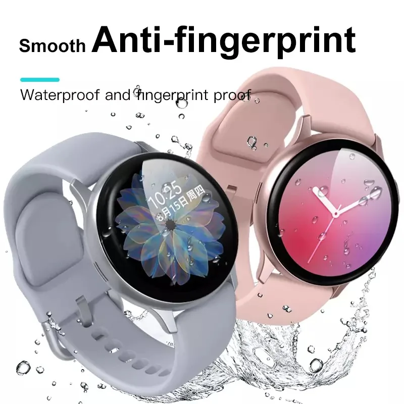 1/2/3Pcs 20D Gebogen Rand Screen Protector Glas Voor Samsung Galaxy Horloge Actieve 2 40Mm 44Mm Beschermende Gehard Glas Film