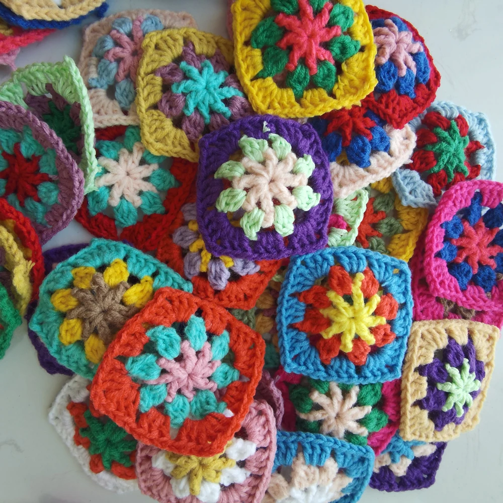 Two girls 50pcs/lot Handmade Original 7.5cm Trade Hand Crochet Coaster Handmade Cup Mat Photo Props Placemat Decorative Mat